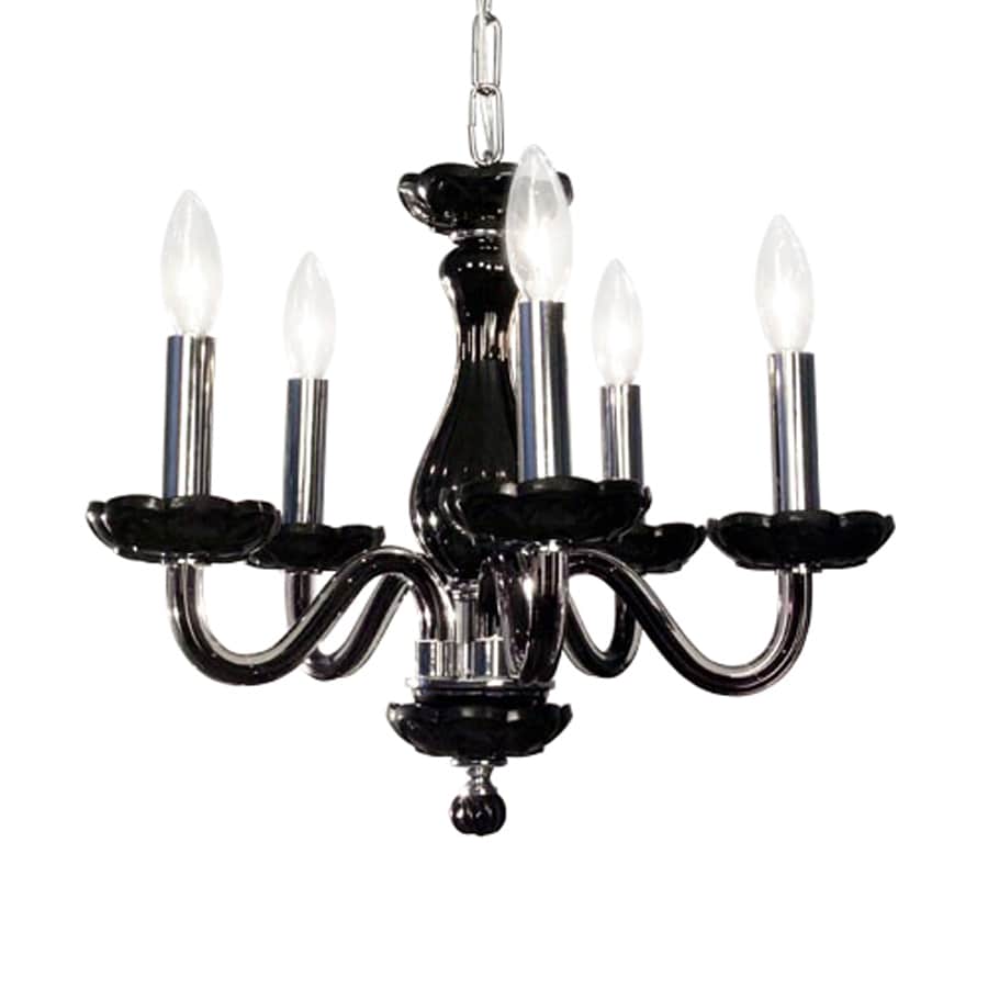 Classic Lighting Monaco 5Light Black Transitional Crystal Candle