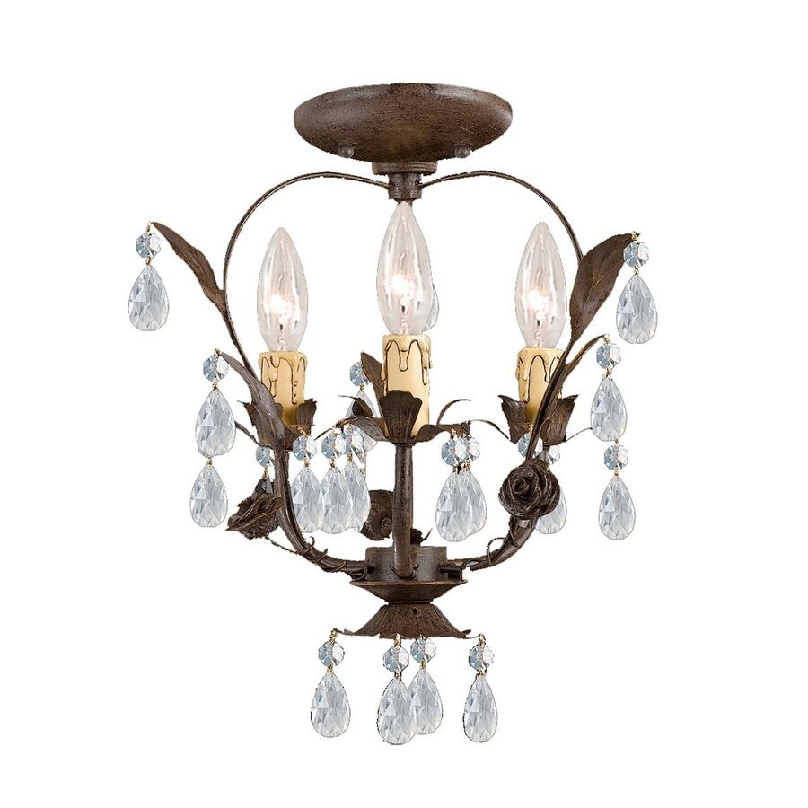 light rust cascadia flea flush semi mount paris lighting dark market lowes