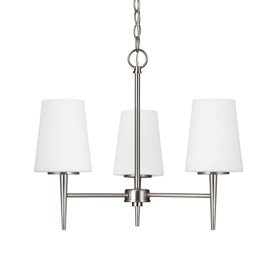 Sea Gull Lighting Driscoll 20.5in 3Light Brushed Nickel Etched Glass