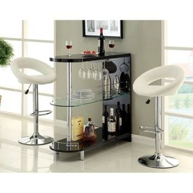Home Bars At Lowes Furniture Of America Numbi 42 In X 41 Oval Mini Bar