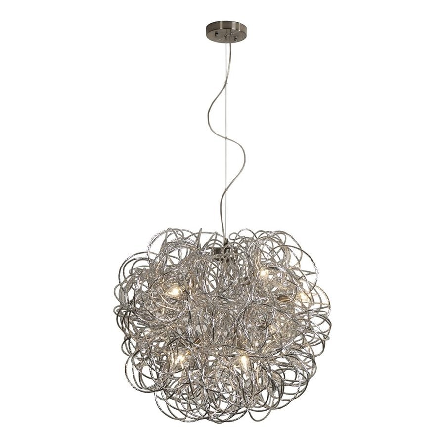 Trend Lighting Mingle 12 In W Sparkled Aluminum Pendant Light Trend Lighting Mingle 12 In W Sparkled Aluminum Pendant Light With Metal Shade
