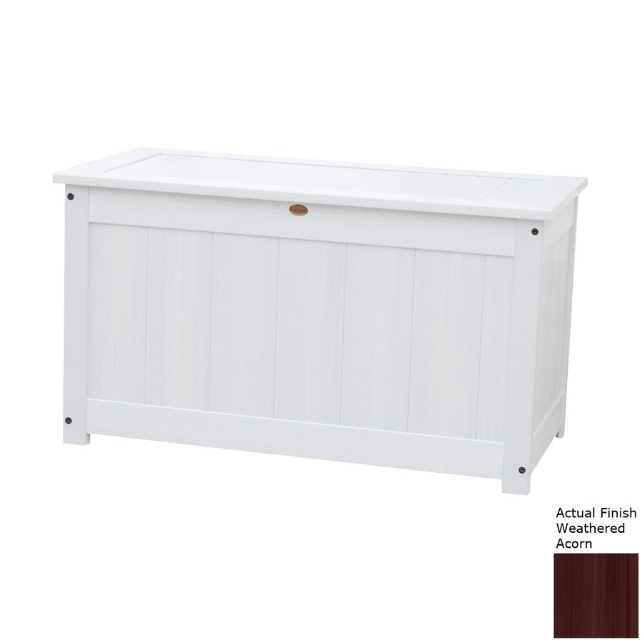 Highwood Weathered Acorn Synthetic Wood Outdoor Storage Shed