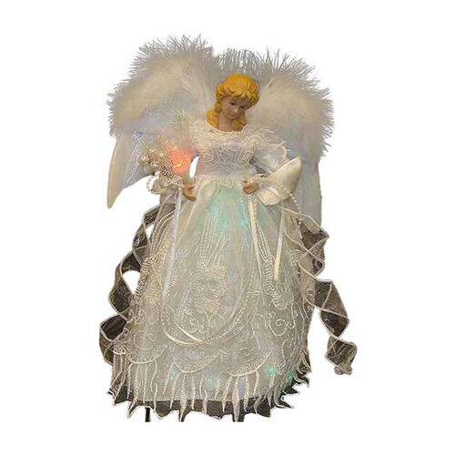 Christmas Central Plastic Angel Christmas Tree Topper with Color ...