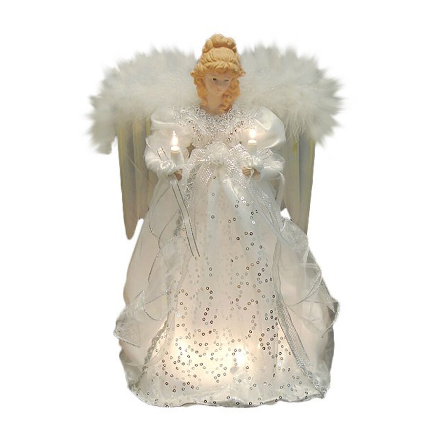 Christmas Central Porcelain Angel Christmas Tree Topper with Clear ...