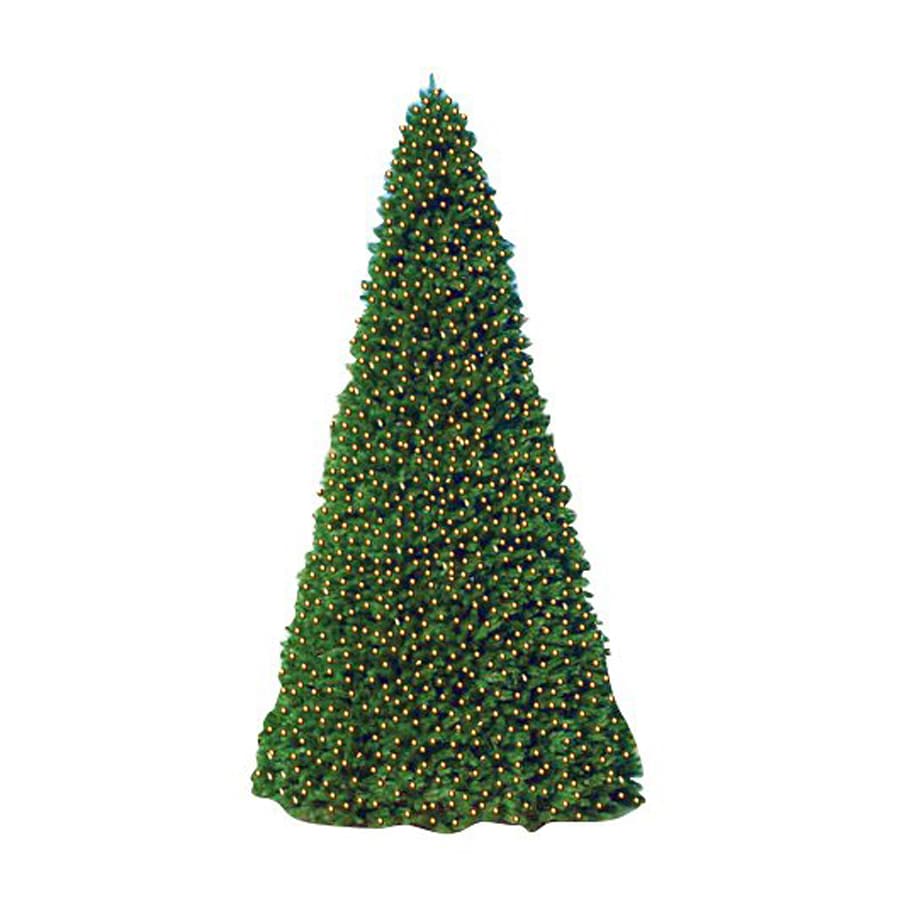 Christmas Central 30-ft Indoor/Outdoor Pre-Lit Everest Fir Artificial ...