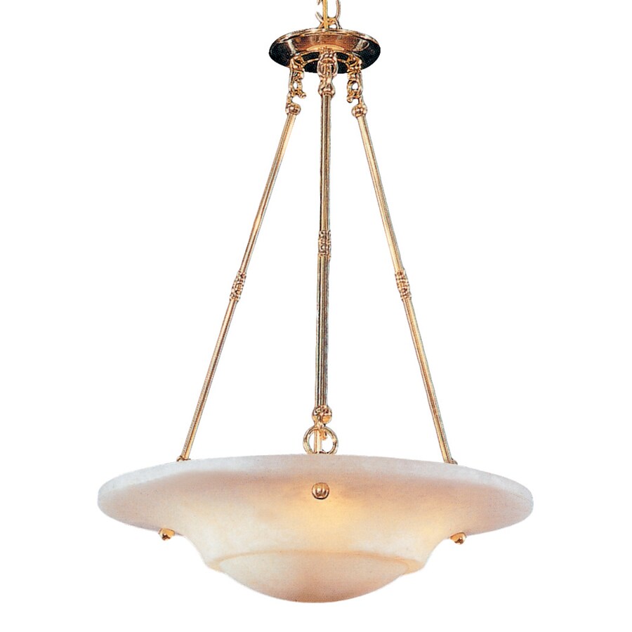 Shop Weinstock Illuminations Brass Vintage Alabaster Glass Bowl Pendant at