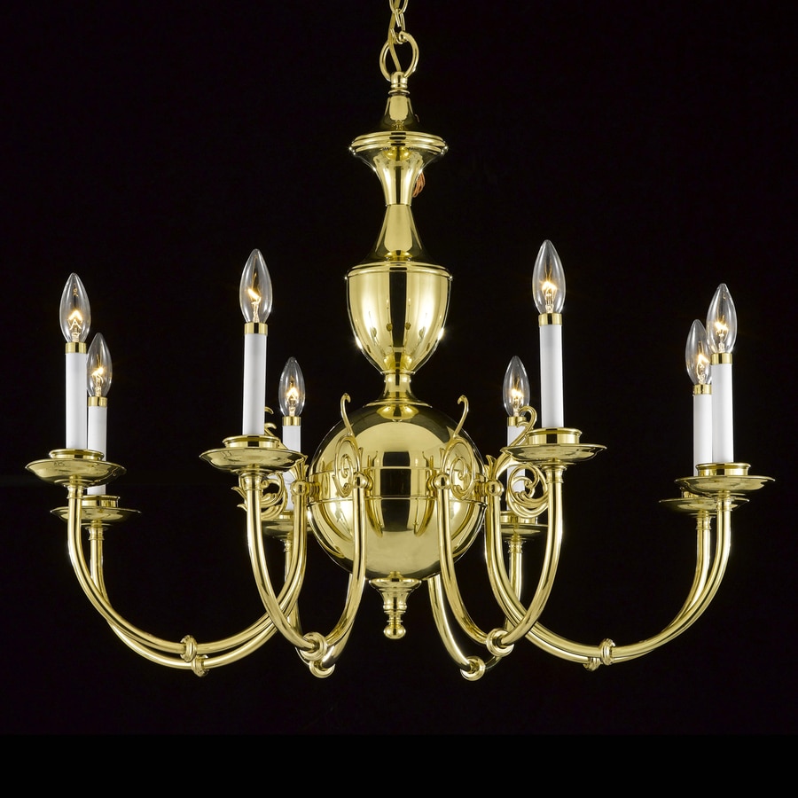 Weinstock Illuminations 8-Light Polished Brass Traditional Candle ...