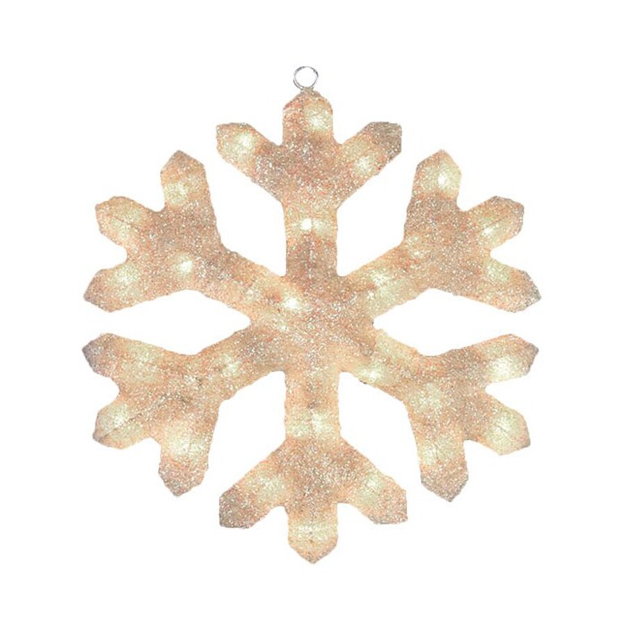 Central Lighted Snowflake Outdoor Central Lighted Snowflake Outdoor Decoration With White Constant Incandescent Lights