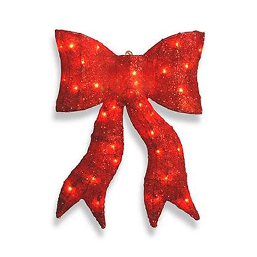 Christmas Central Lighted Bow Outdoor Christmas Decoration With