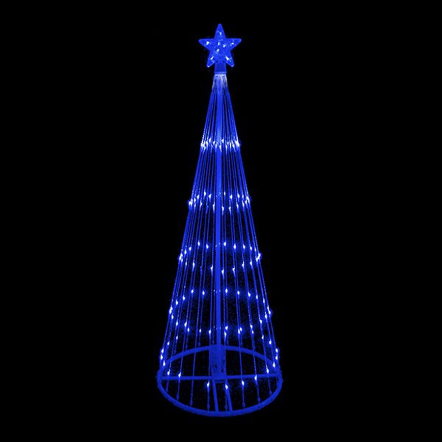 blue led spiral christmas tree