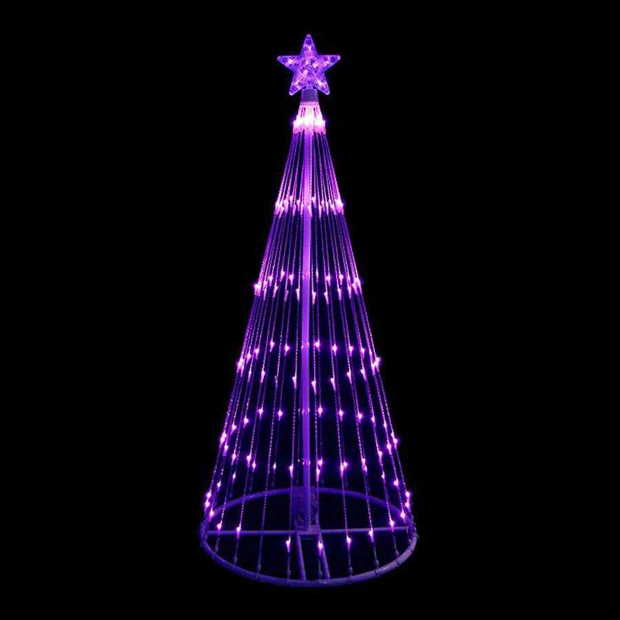 Northlight LB International Pre-Lit Tree with Multi-Function Purple LED ...