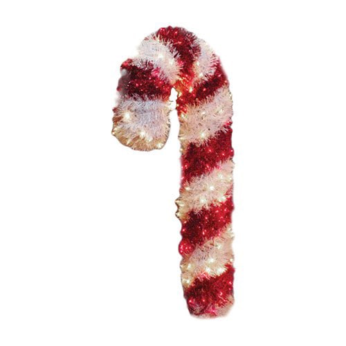 Christmas Central 4-ft Candy Cane Lighted Outdoor Christmas Decoration ...