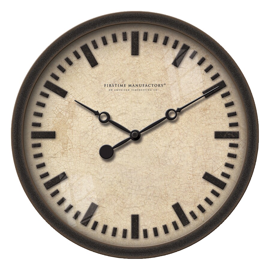 FirsTime Manufactory Raised Bronze Analog Round Indoor Wall Standard