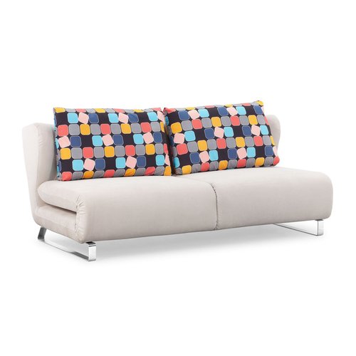 Zuo Modern Conic Off White Synthetic Sleeper Sofa in the