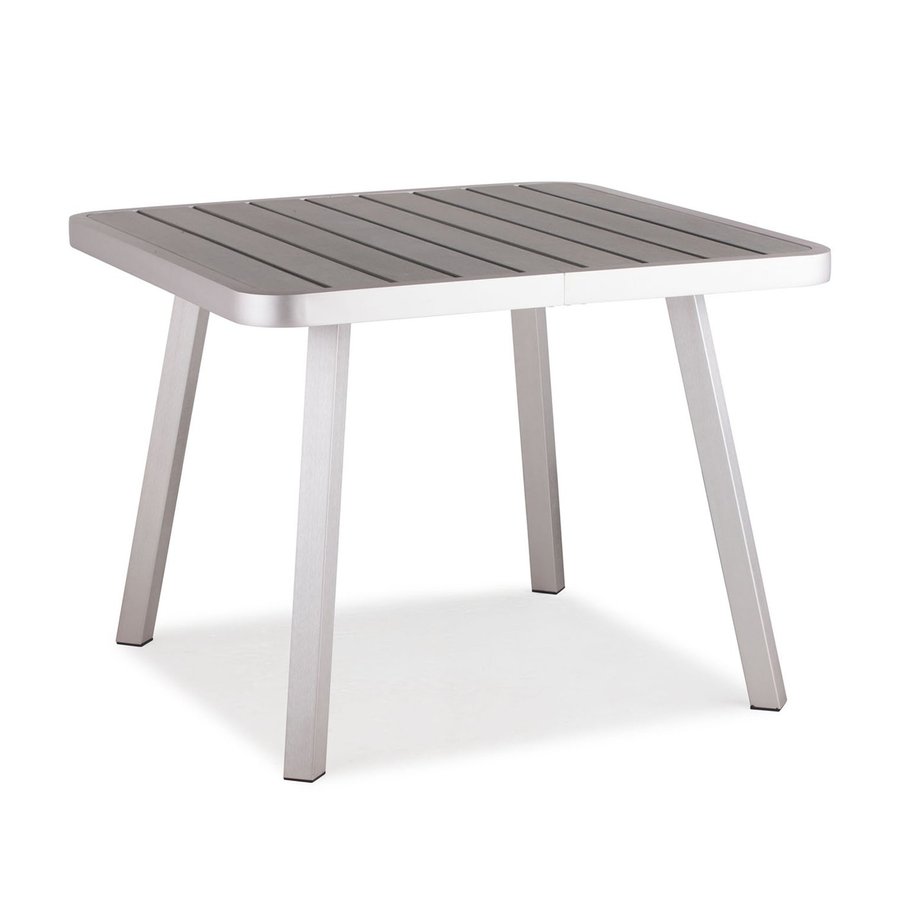 Zuo Modern Township Plastic Top Brushed Aluminum Square Patio