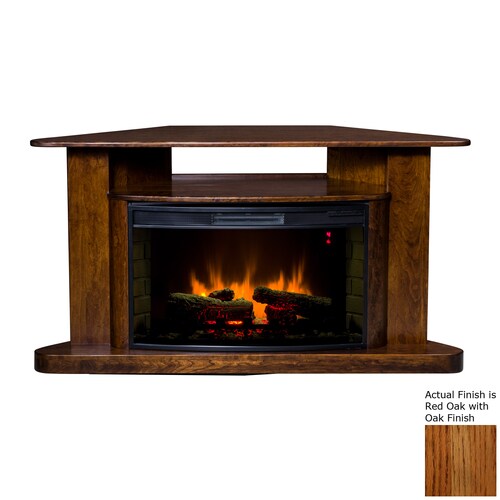 Topeka Innovative Concepts 60 In W Red Oak Led Electric Fireplace