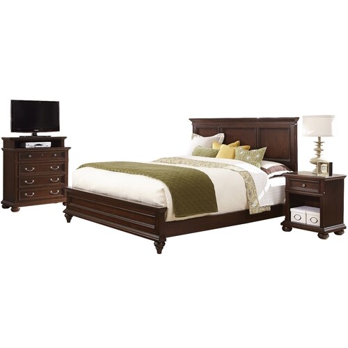 Home Styles Colonial Classic Dark Cherry King Bedroom Set At