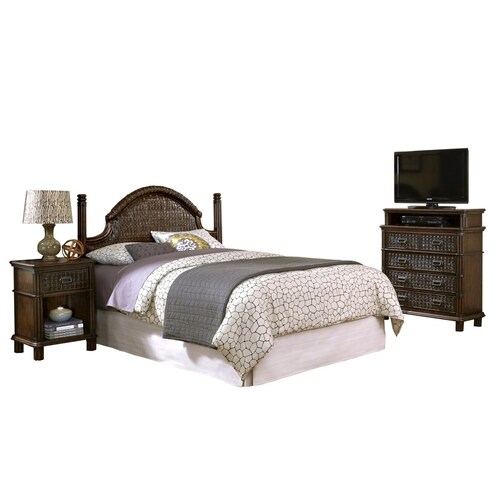 Home Styles Castaway Dark Mahogany King Bedroom Set At Lowes Com