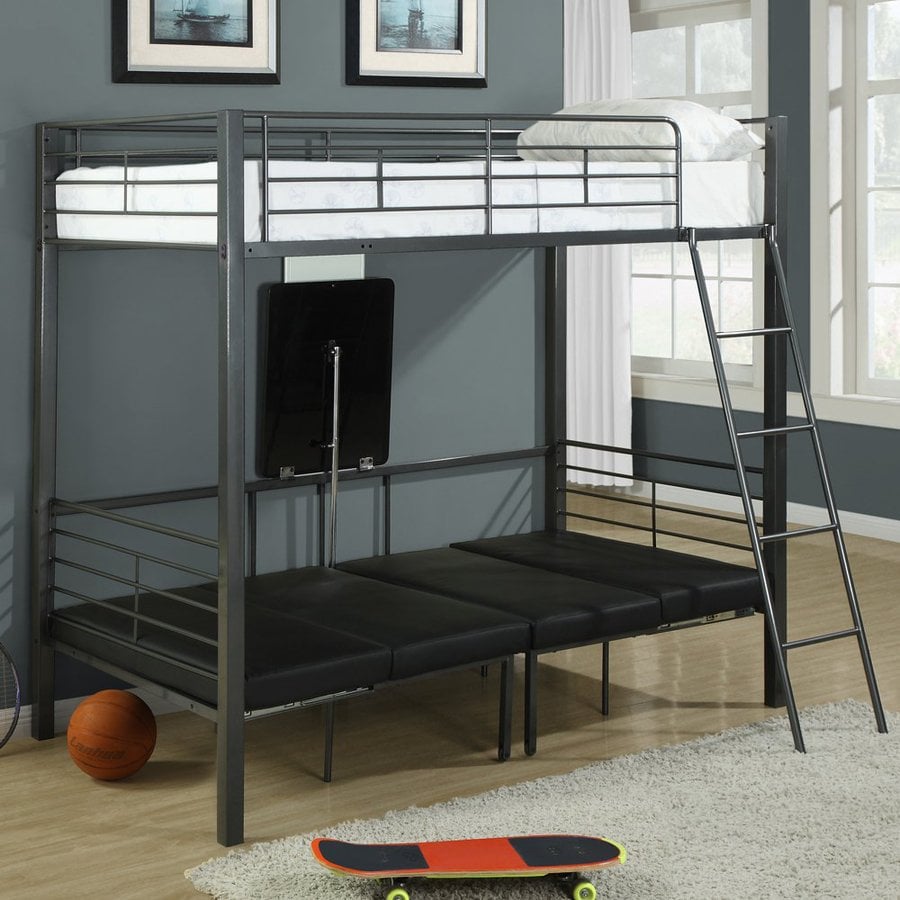 Monarch Specialties Charcoal Grey Twin Over Bunk Bed At Com Monarch Specialties Charcoal Grey Twin Over Bunk Bed
