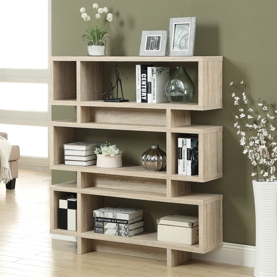 Monarch Specialties Natural Composite 3-Shelf Bookcase at Lowes.com