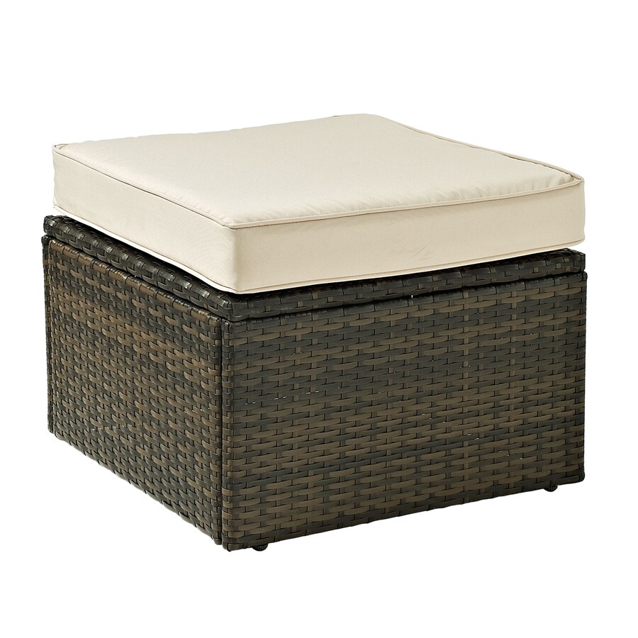 Shop Crosley Furniture Palm Harbor Brown Wicker Ottoman at