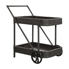Outdoor Serving Carts At Lowes Modway Replenish Espresso Rattan Wicker Outdoor Serving Cart