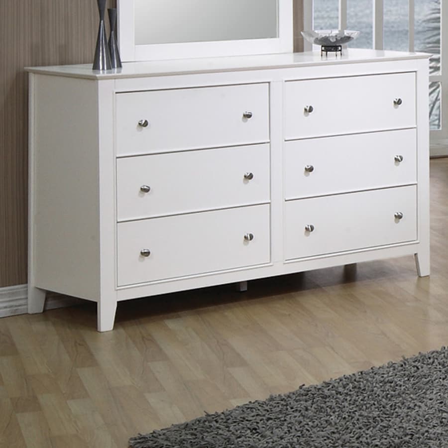 Coaster Fine Furniture Selena White 6Drawer Dresser in the Dressers