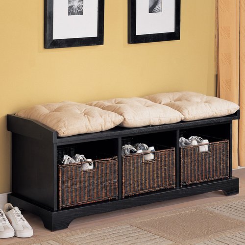 Coaster Fine Furniture Black Indoor Entryway Bench At Lowes Com