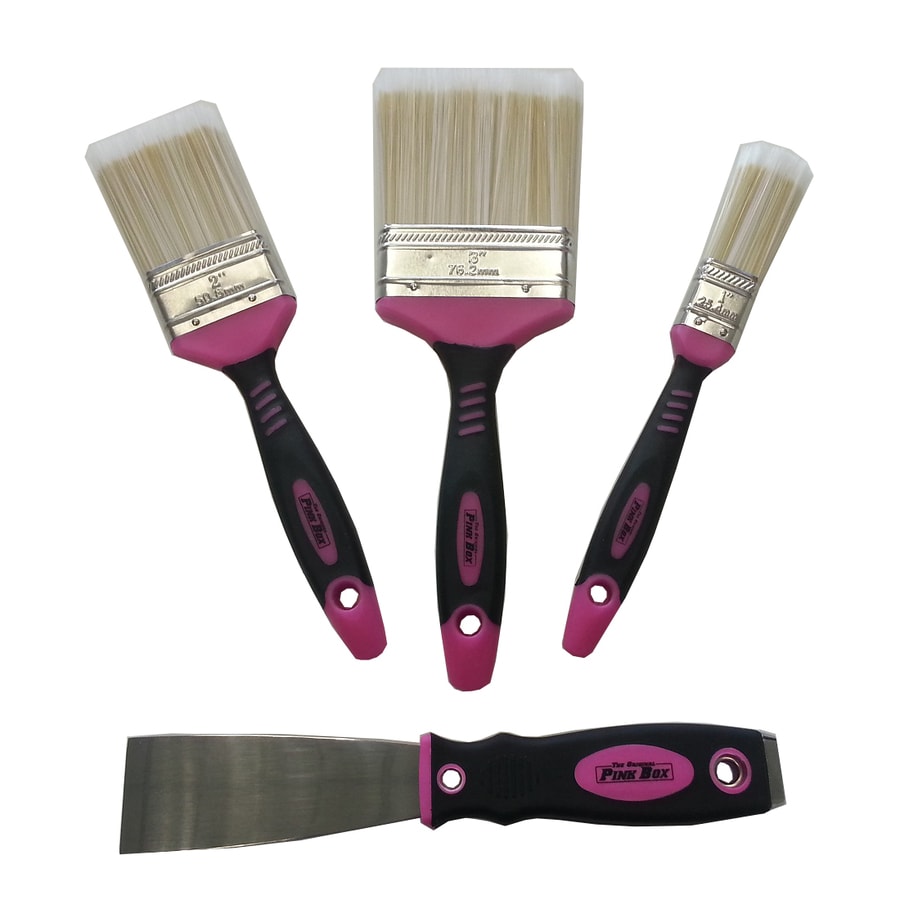 Original Pink Box Flat Sash Paint Brush Variety Pack At Lowes Com   50317039 