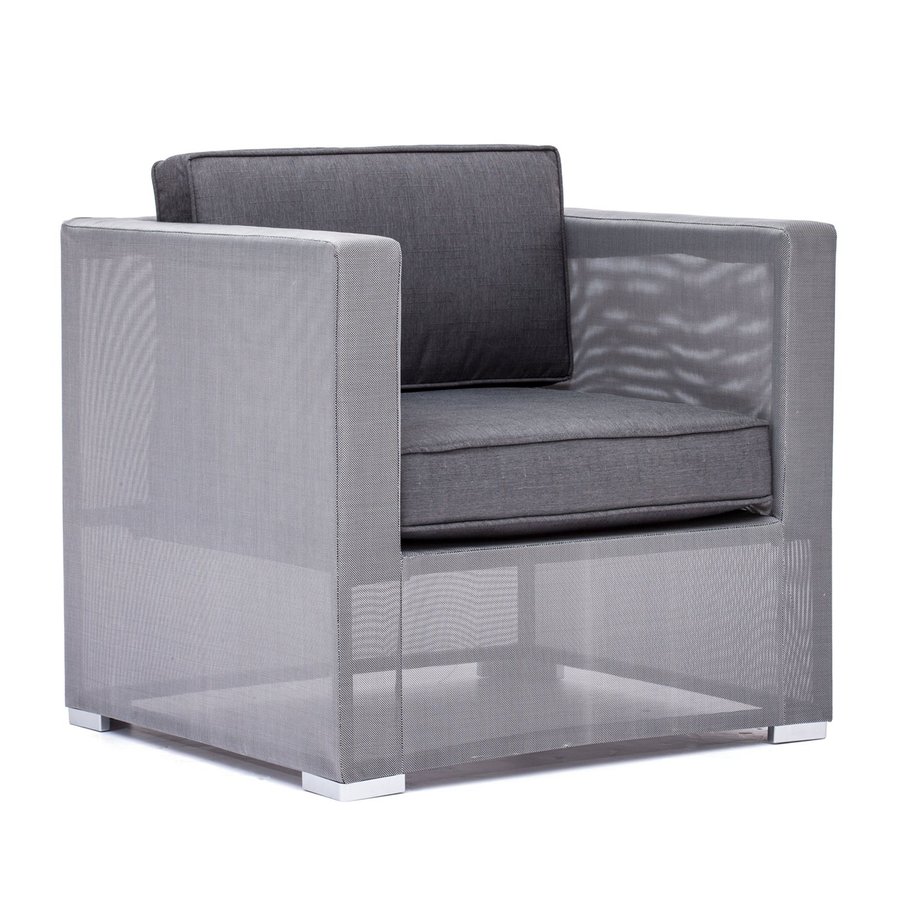 Zuo Modern One Gray Extruded Aluminum Cushioned Clear Water Bay Zuo Modern One Gray Extruded Aluminum Cushioned Clear Water Bay Patio Chair