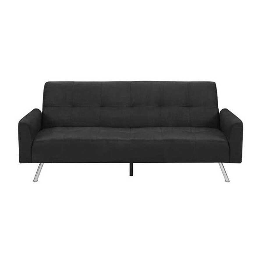 Dhi Puzzle Omega Matt Black Microfiber Sleeper Sofa In The Couches Sofas Loveseats Department At Lowes Com