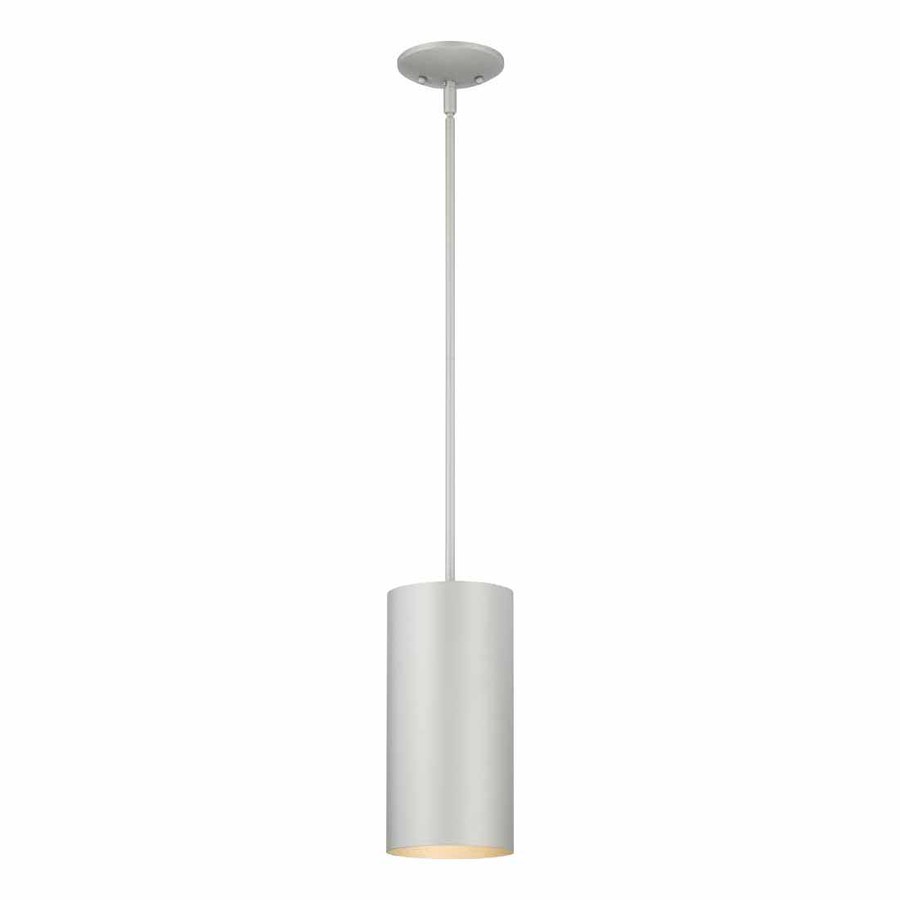 Volume International Silver Grey Mini Cylinder Standard Outdoor Volume International Silver Grey Mini Cylinder Standard Outdoor Pendant