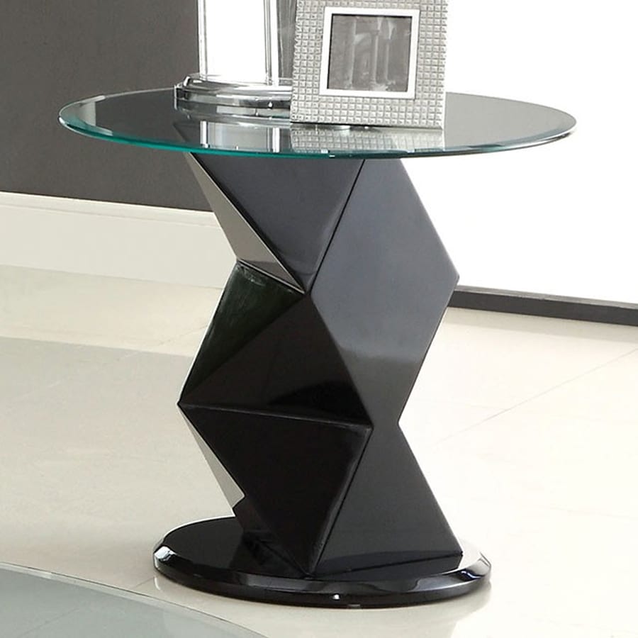 Furniture Of America Halawa Black Round End Table At Com Furniture Of America Halawa Black Round End Table