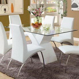glass dining room sets ashley furniture furniture of america wailoa glass tempered dining table tables at lowescom glass dining room sets ashley furniture furniture of america wailoa glass tempered dining table tables at lowescom
