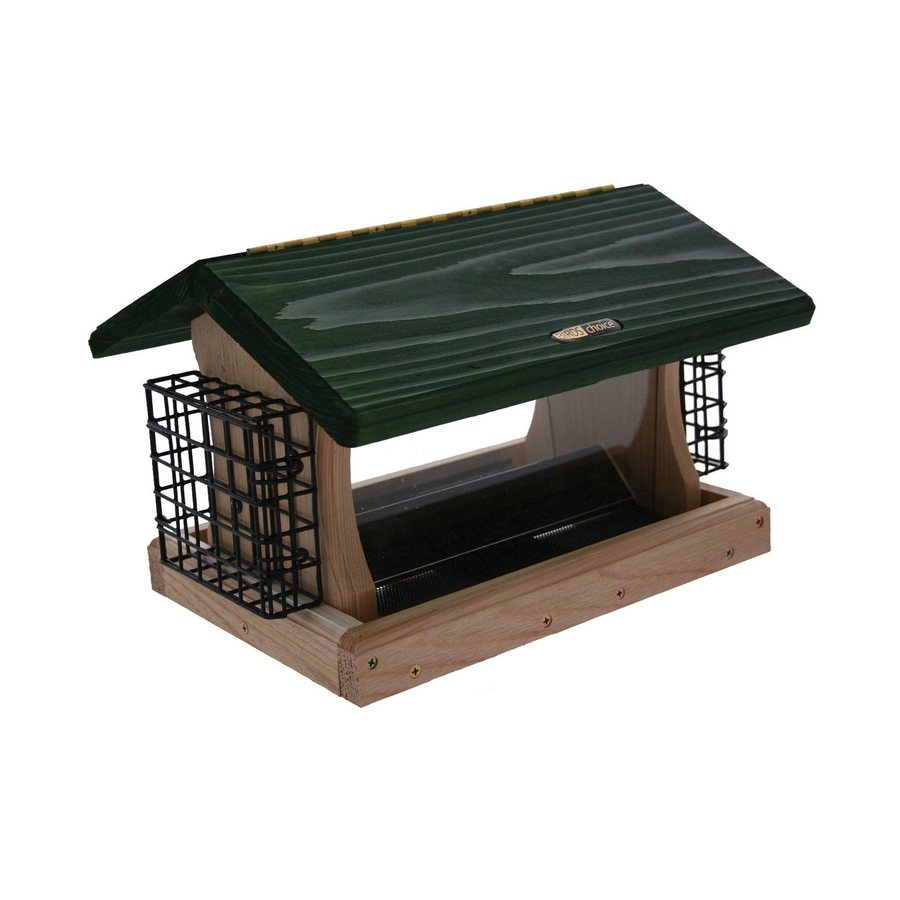 shop birds choice cedar 5 quart hopper bird feeder at shop birds choice cedar 5 quart hopper bird feeder at