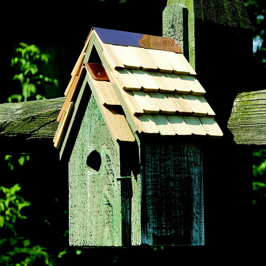 Heartwood 8in W x 16in H x 8in D Grey Bird House in the Bird Houses