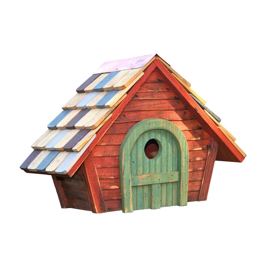  Heartwood 15-in W x 11-in H x 8-in D Redwood Bird House at Lowes.com