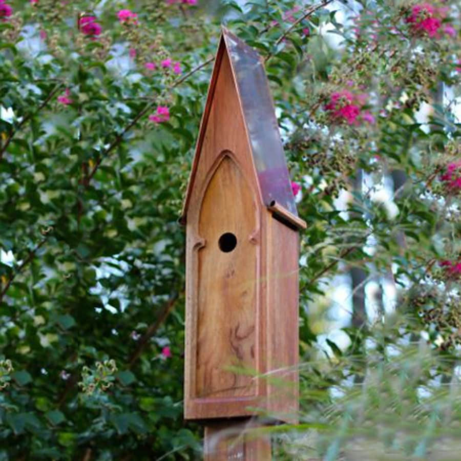 Heartwood 8-in W x 27-in H x 7-in D Natural Bird House in the Bird ...