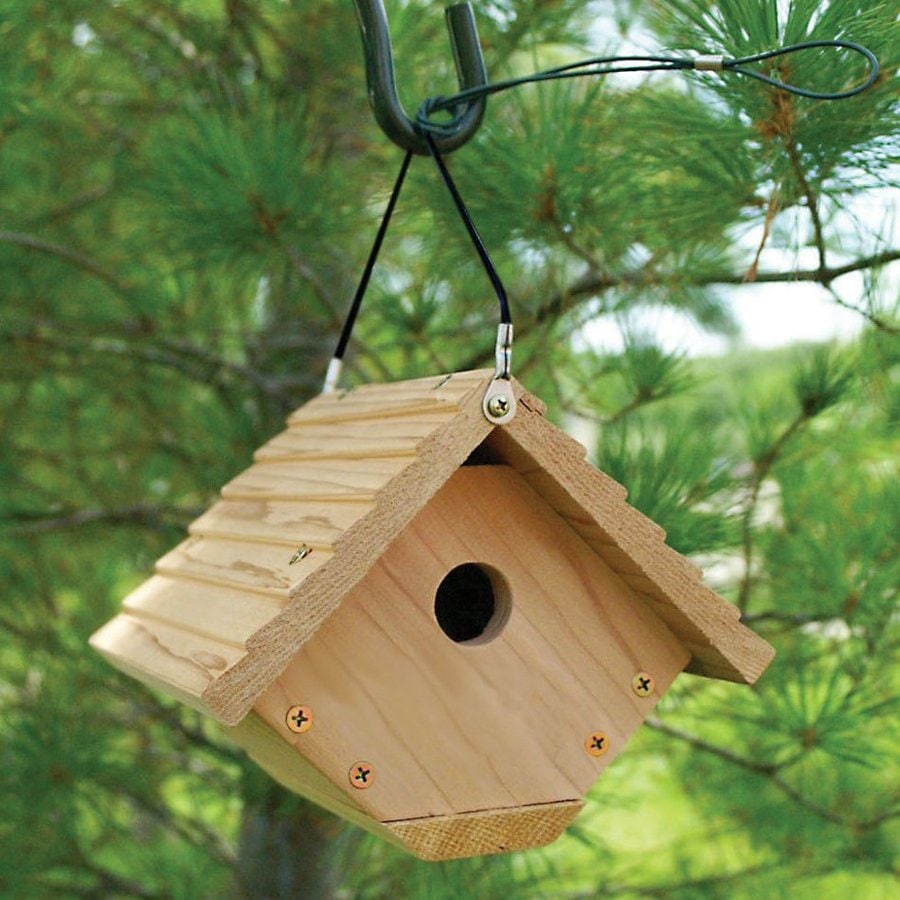 Shop WoodLink 7.5-in W x 6.5-in H x 6.9-in D Unfinished Fir Bird House ...