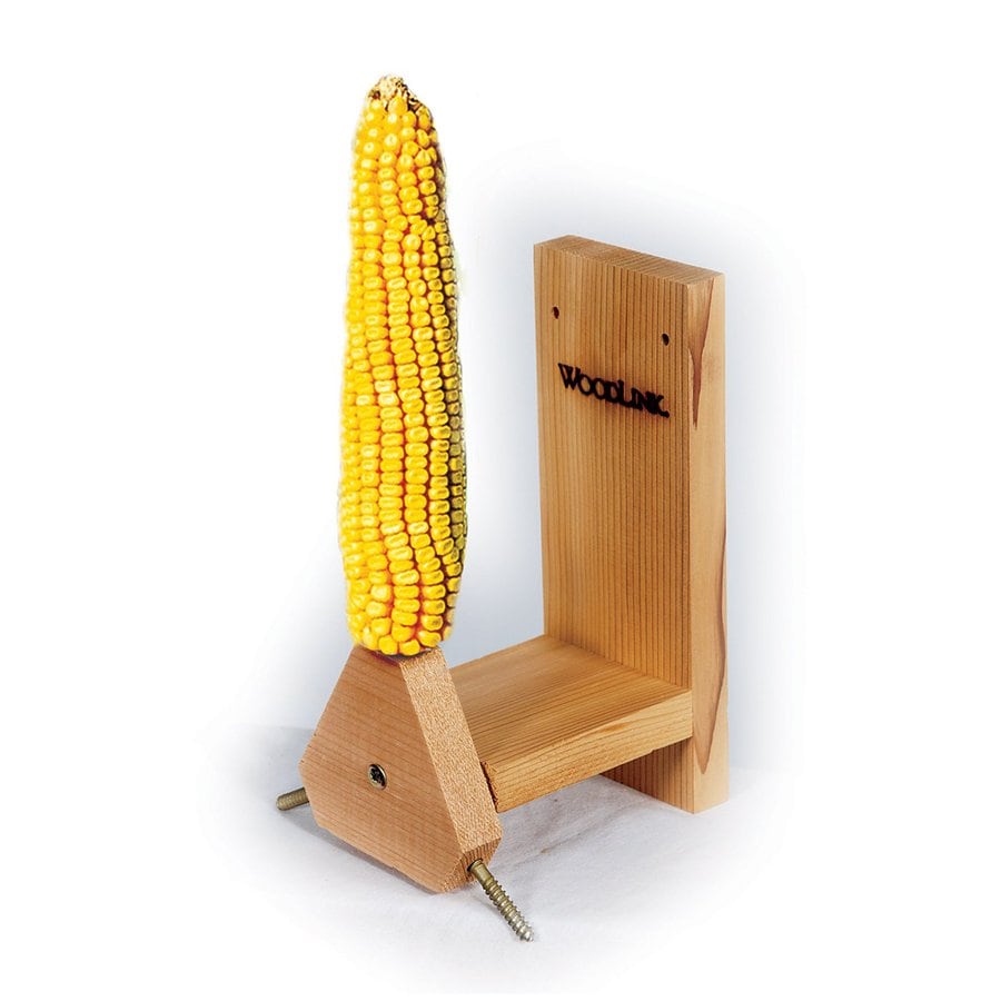 Shop WoodLink Squirrel Spin 3-Cobb Rotating Wood Corn Cob Feeder at ...