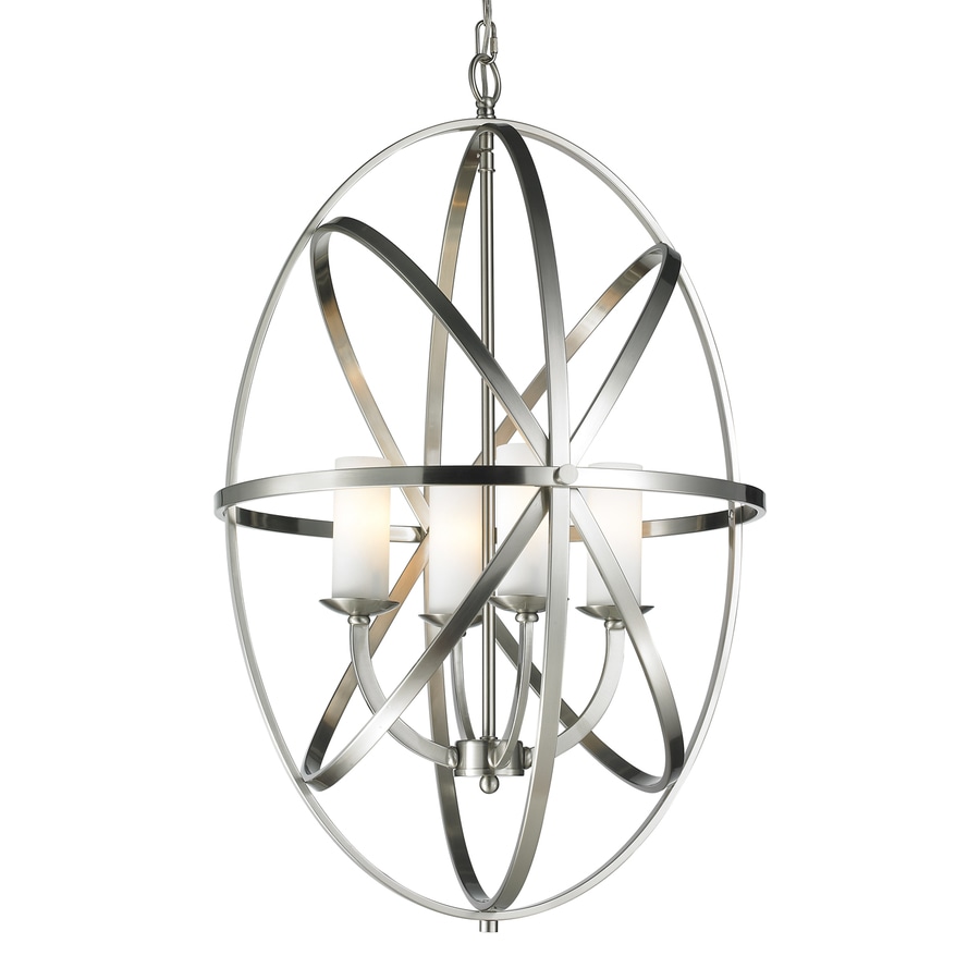 Z Lite Aranya 19 69 In 4 Light Brushed Nickel Cage Chandelier Z Lite Aranya 19 69 In 4 Light Brushed Nickel Cage Chandelier
