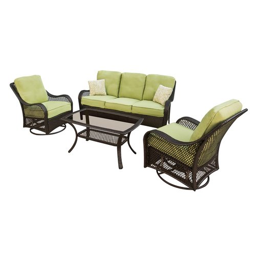 Hanover Outdoor Furniture Orleans 4-Piece Wicker Frame Patio