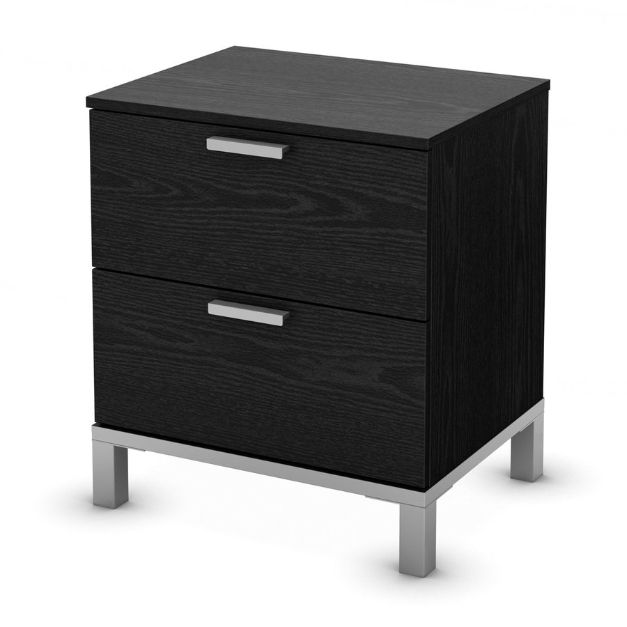 South Shore Furniture Flexible Black Oak Nightstand at