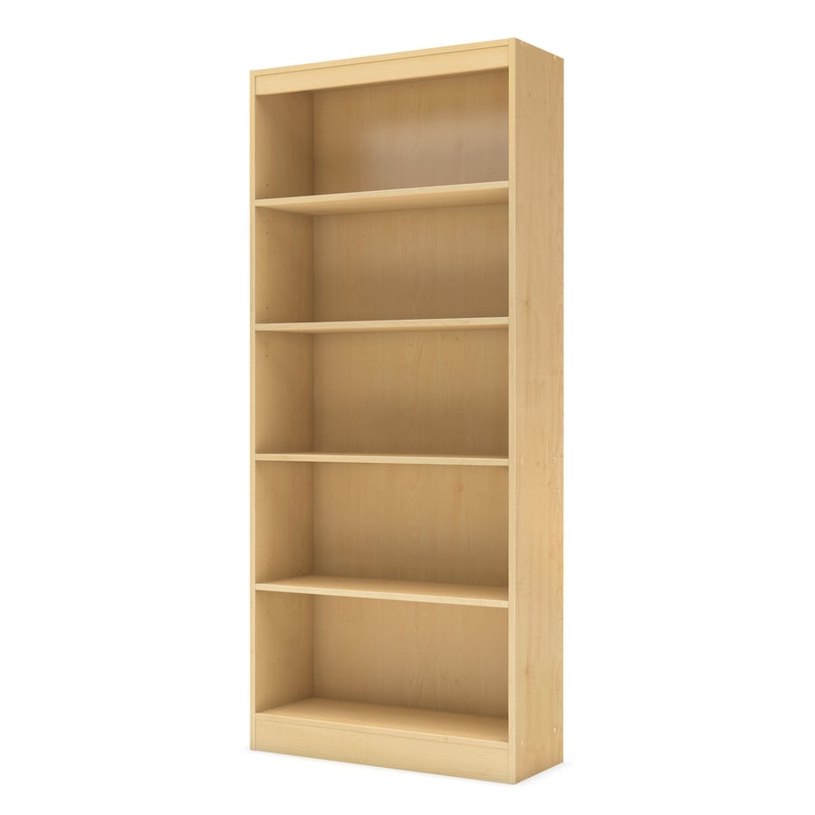 Bookcases At Com South S Furniture Axess Natural Maple 5 Shelf Bookcase