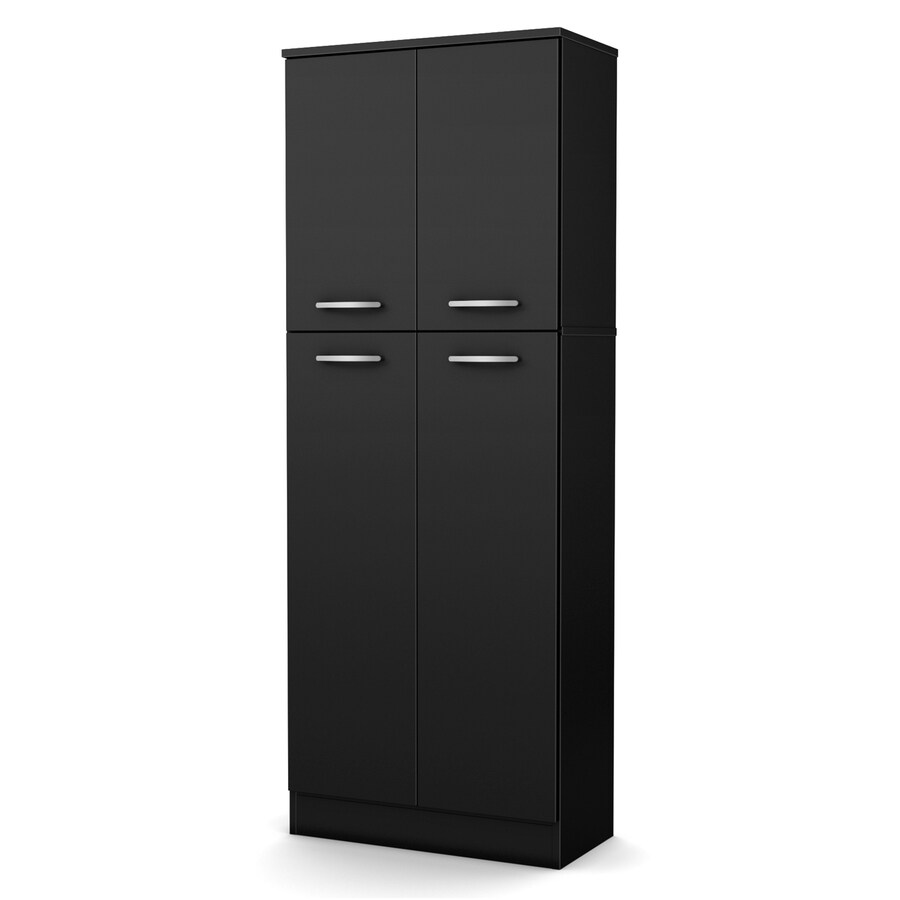 South Shore Furniture Pure Black Engineered Pantry at ...