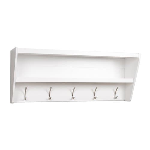 Prepac White 5-Hook Wall Mounted Coat Rack at Lowes.com