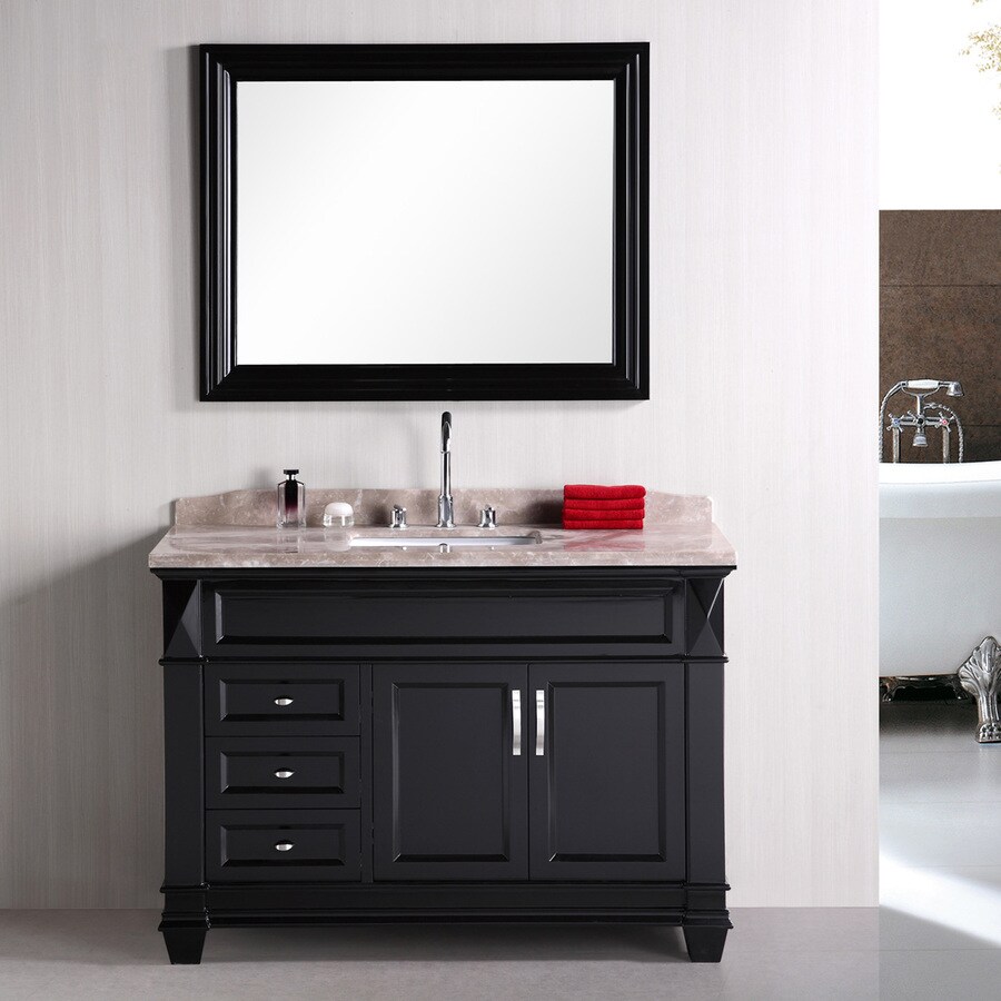Shop Design Element Hudson Espresso Single Sink Vanity with Badel gray