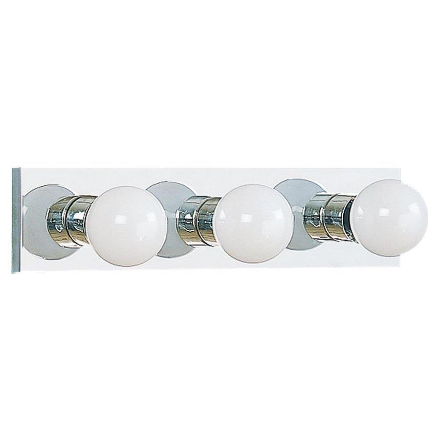Shop Sea Gull Lighting Center Stage 3-Light Chrome Vanity Light Bar at Lowes.com