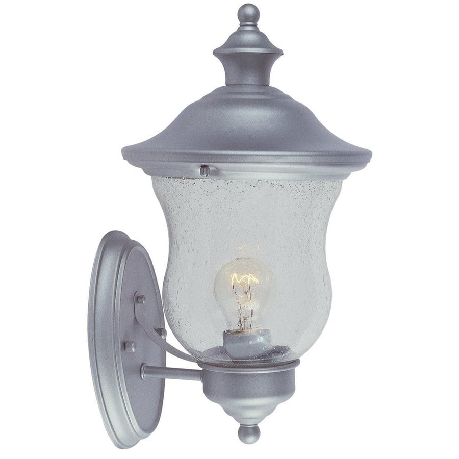 Shop Design House Highland 13-in H Heritage Silver Outdoor Wall Light at Lowes.com