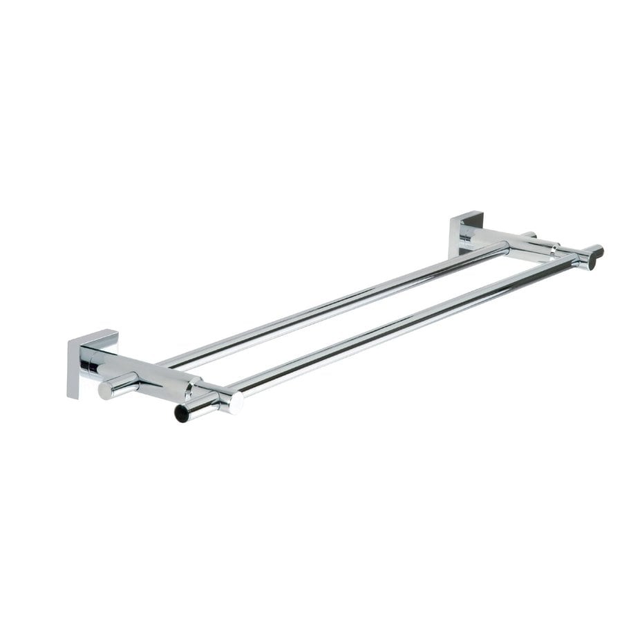 No Drilling Required Hukk 24 In Chrome Double Towel Bar At No Drilling Required Hukk 24 In Chrome Double Towel Bar
